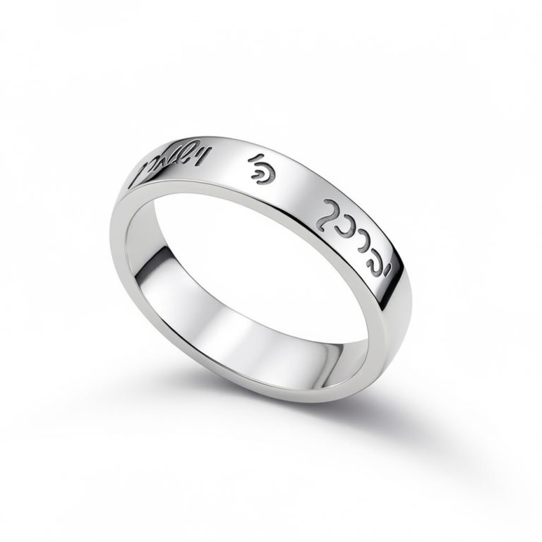 טבעת עם חריטה בעברית