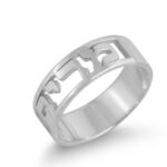 טבעת עם שם חתוך בעברית בהתאמה אישית