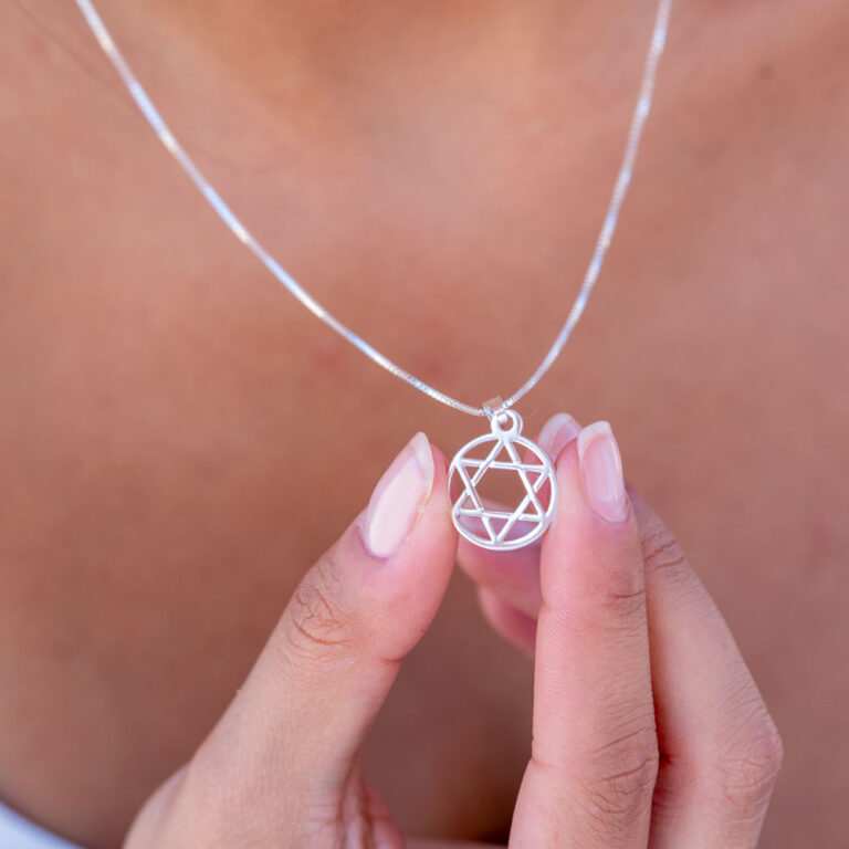 Round Star of David Necklace 