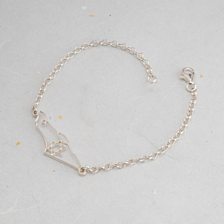 Israel Map & Star of David Bracelet