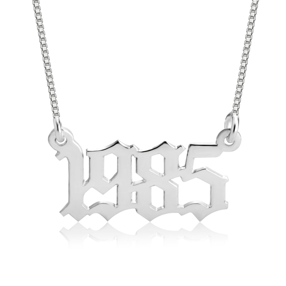שרשרת שנה אישית מזהב 14K שרשרת שנה אישית מזהב 14K