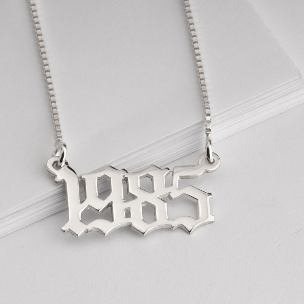שרשרת שנה אישית מזהב 14K שרשרת שנה אישית מזהב 14K