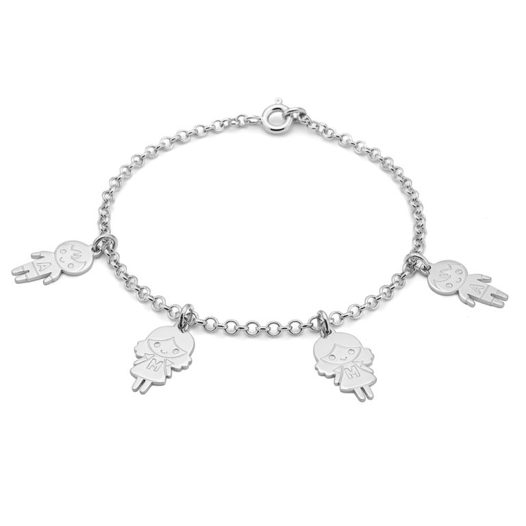 צמיד לאמא עם חרוזי ואותיות ילדים