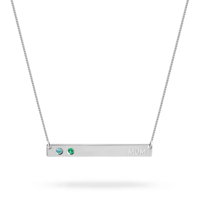 שרשרת בר לאמא עם אבני לידה של הילדים