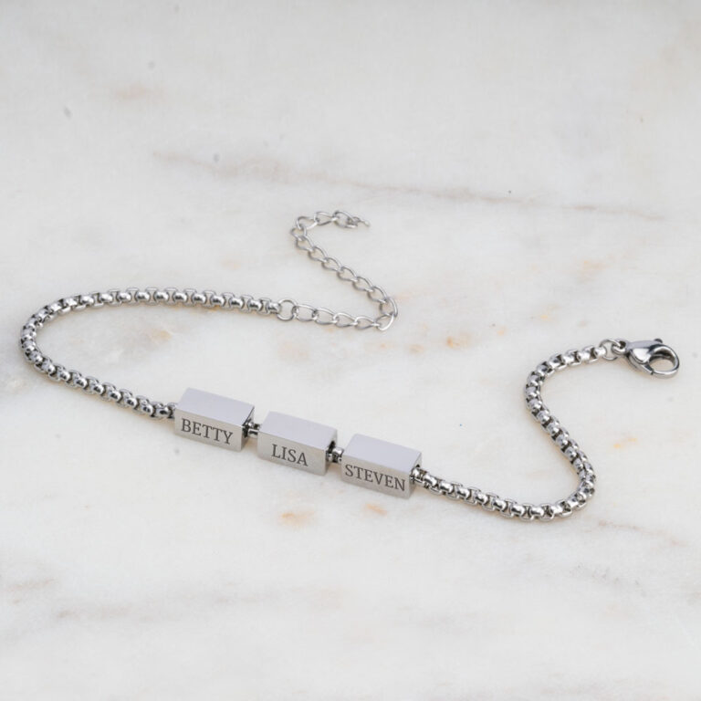Multiple Engraved Name Bracelet
