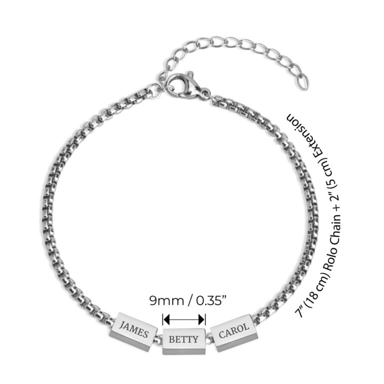 Multiple Engraved Name Bracelet