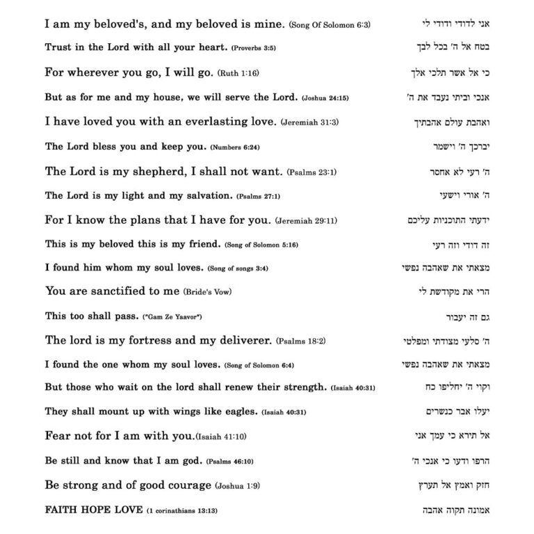 Judaica Ring with Bible Quote