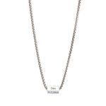 שרשרת חריטה אישית לגבר עם תליון בר מרובע