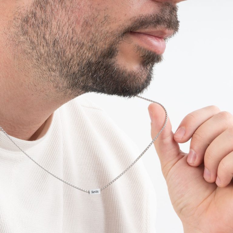 Custom Cuboid Charm Necklace For Men 