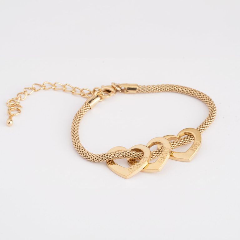 Heart Bracelet for Moms with Kids Names 