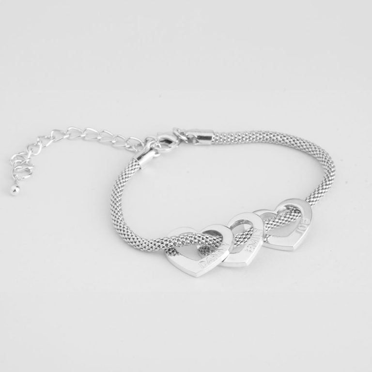 Heart Bracelet for Moms with Kids Names 