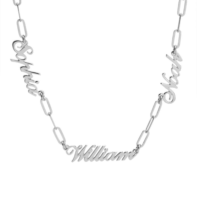 Multi Name Necklace - Delicate Nameplates