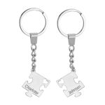 סט מחזיקי מפתחות פאזל לזוג עם חריטה אישית