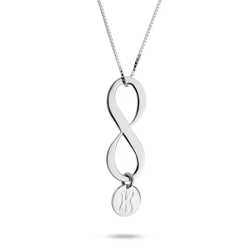 שרשרת אינפיניטי עם חרוט אות שרשרת אינפיניטי עם חרוט אות