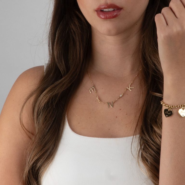 Multiple Initial Necklace with Diamonds
