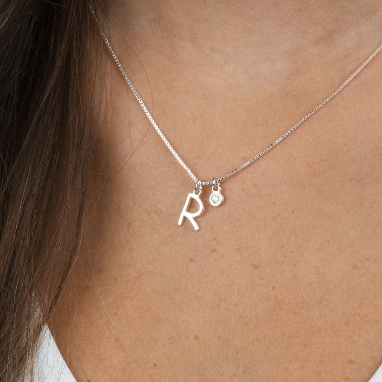 Diamond Initial Necklace