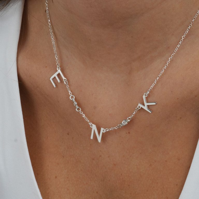 Multiple Initial Necklace with Diamonds