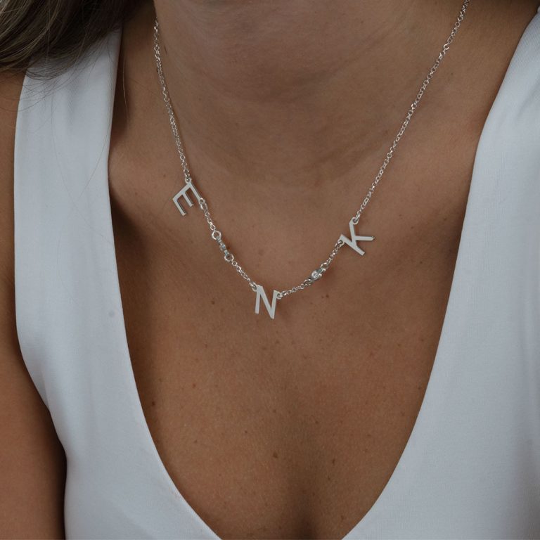 Multiple Initial Necklace with Diamonds