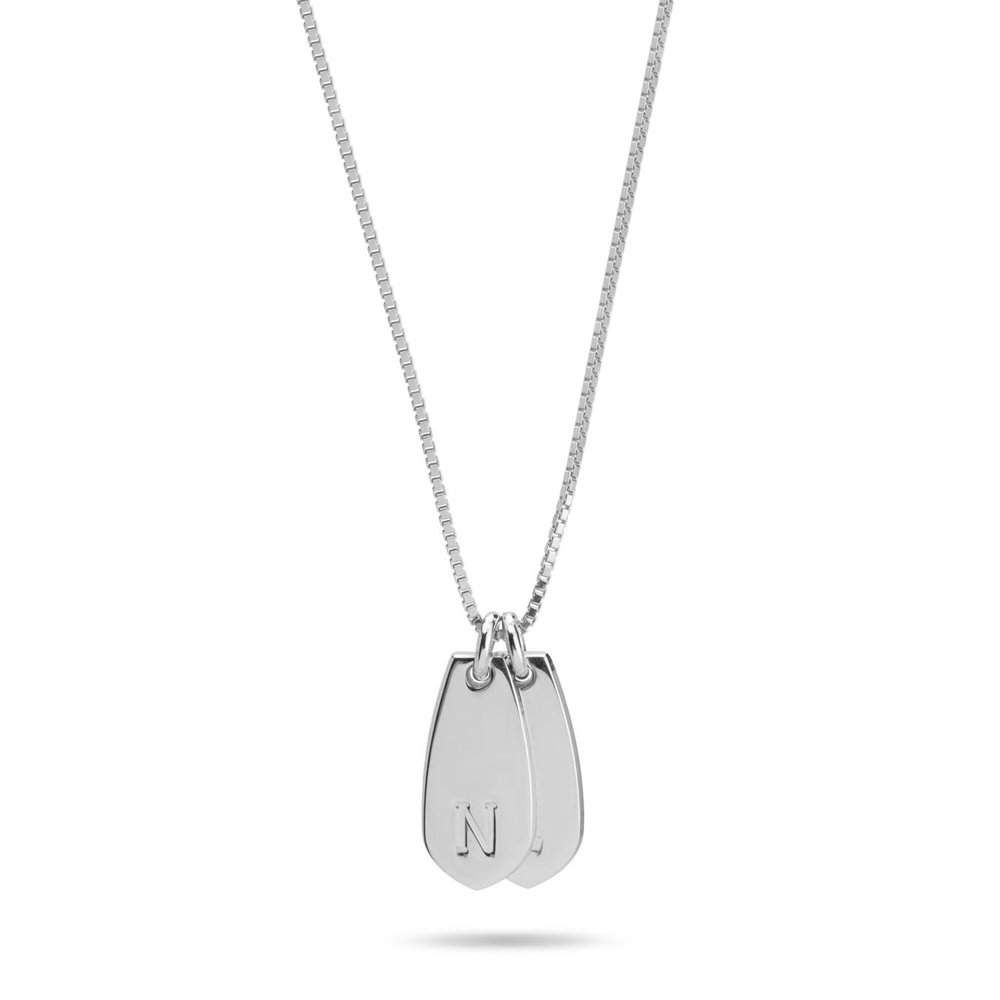 Willow Drops Necklace with Initials