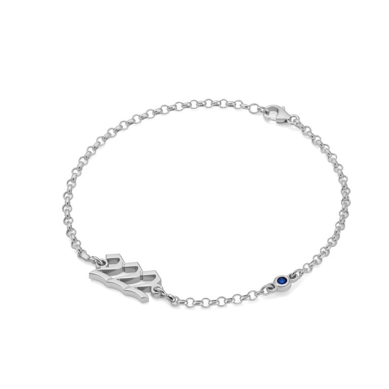 צמיד מספר מלאך עם תליון אבן לידה