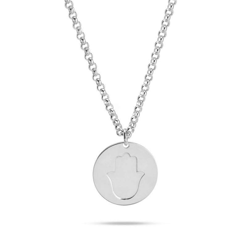 Men’s Personalized Hamsa Necklace with Hidden Message