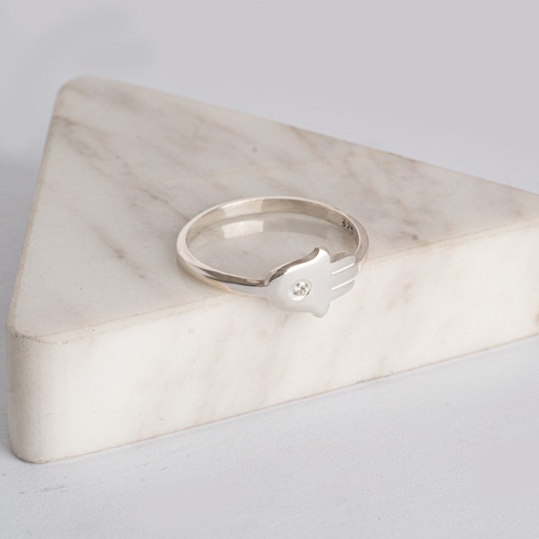 Diamond Hamsa Ring