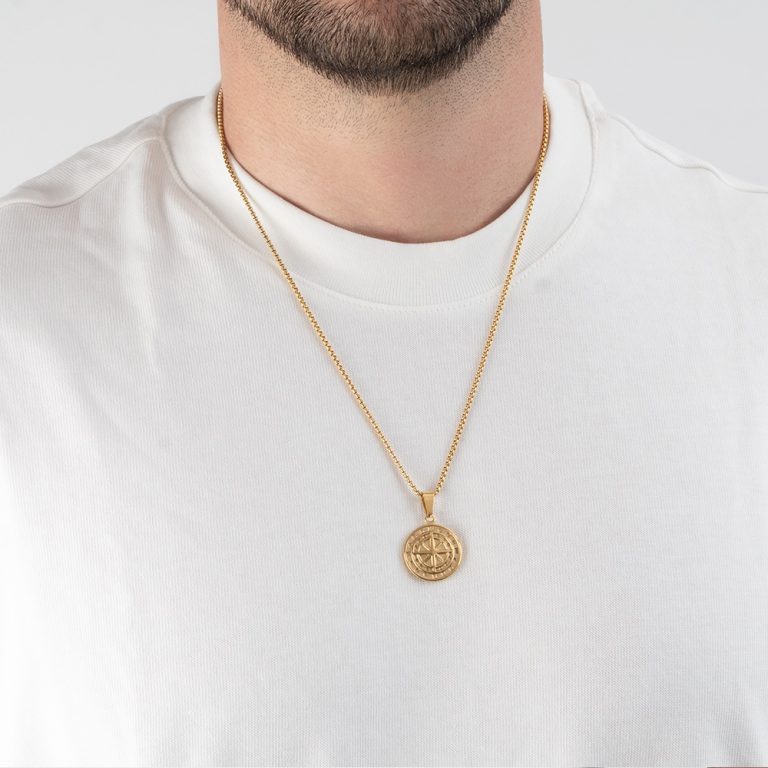 Hidden Message Compass Necklace 