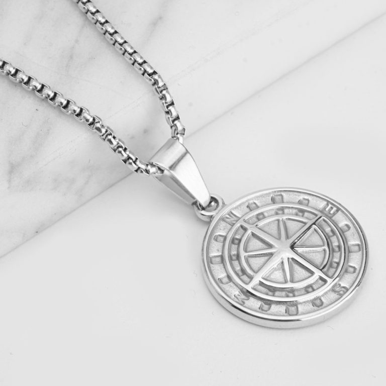 Hidden Message Compass Necklace 