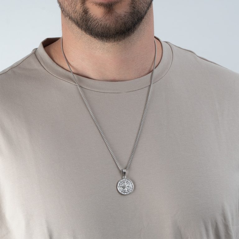 Hidden Message Compass Necklace 