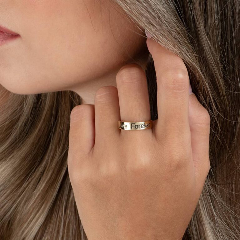 Personalized Engraved Open Ring