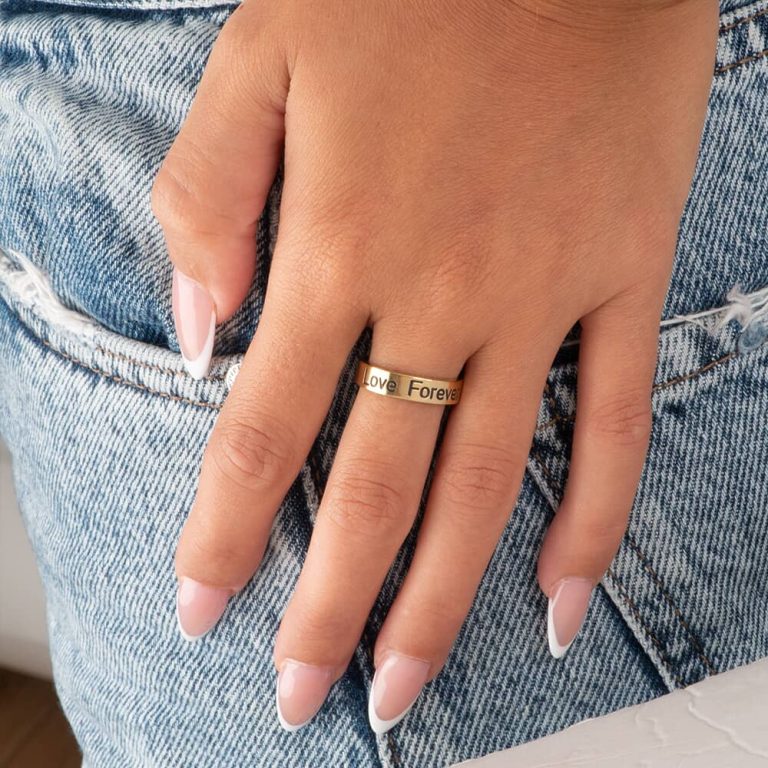 Personalized Engraved Open Ring