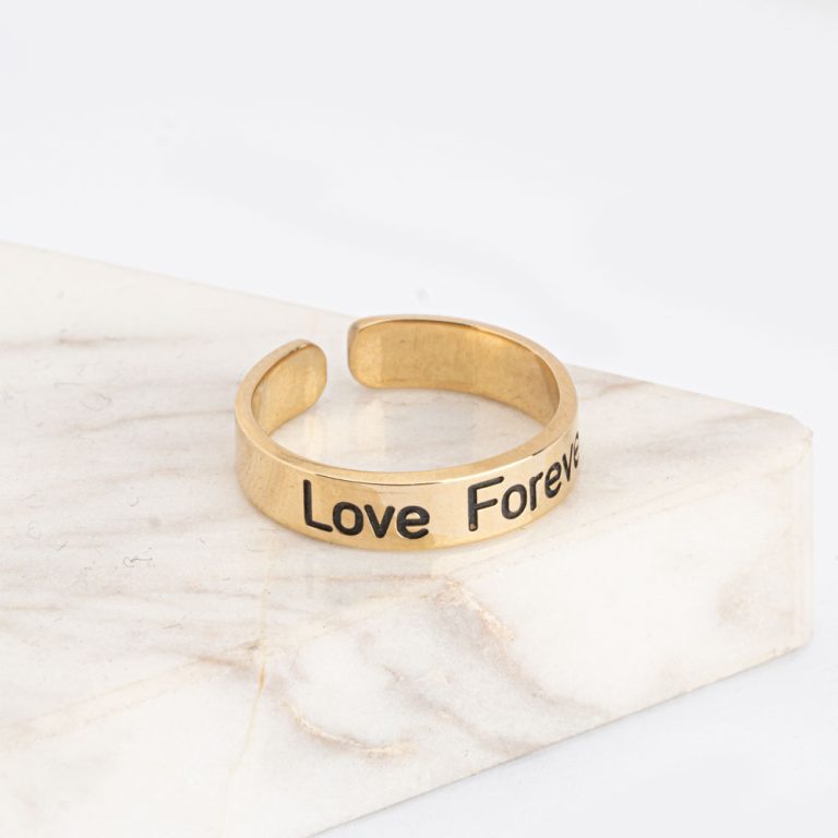 Personalized Engraved Open Ring