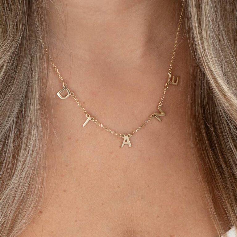 Custom Dainty Initials Choker Necklace