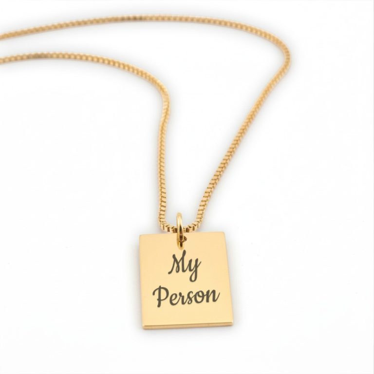 Custom Tag Necklace With Engraving