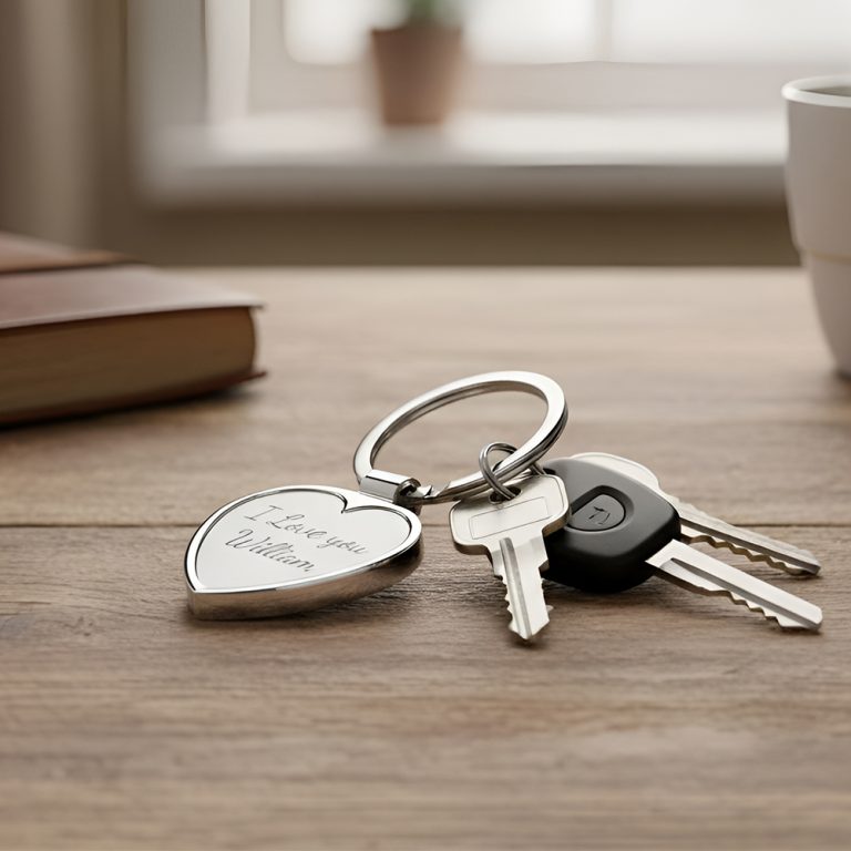 Personalized Heart Keychain