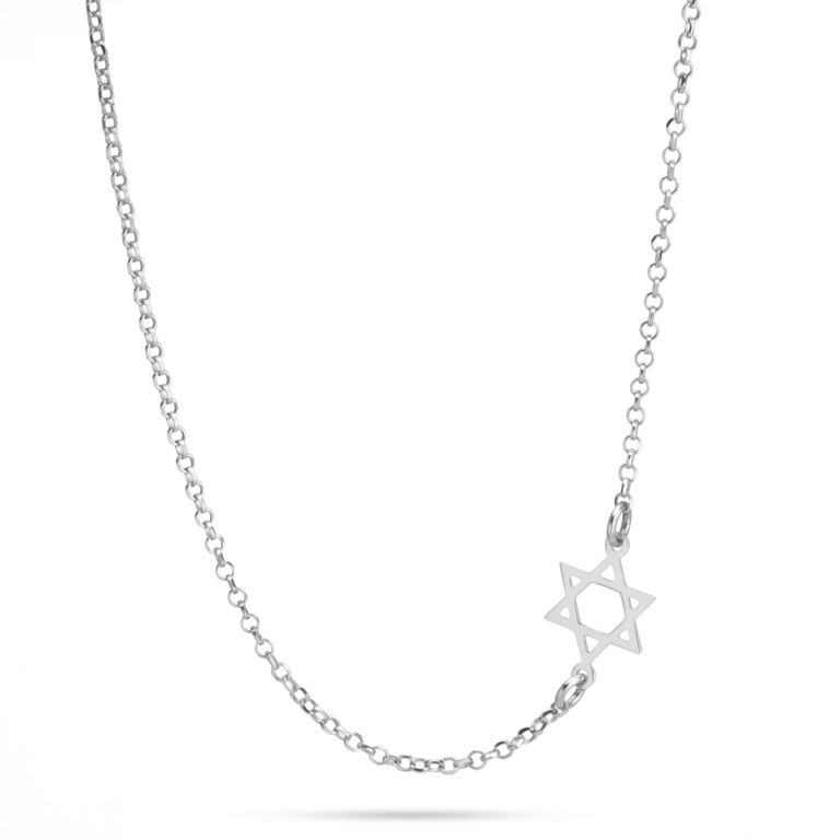 Sideways Star of David Necklace