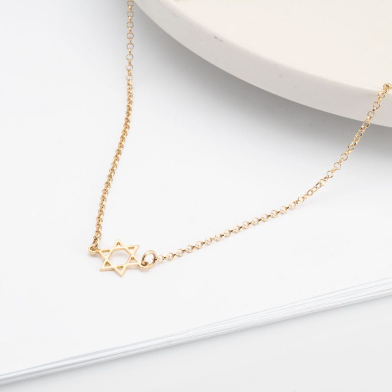 Sideways Star of David Necklace