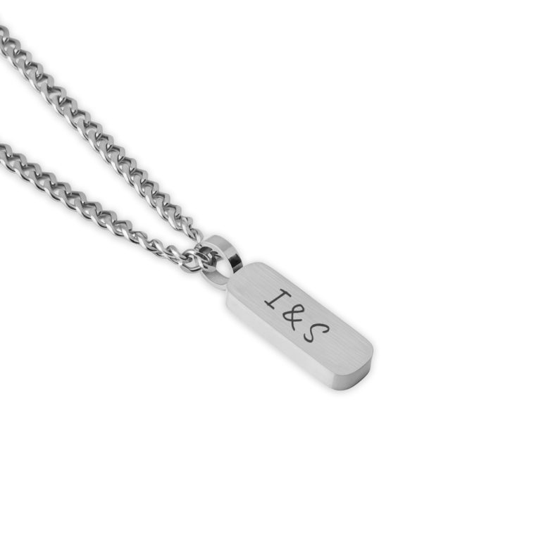 Men’s Thick Bar Necklace – Custom Engraved