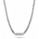 שרשרת גורמט עם פלטה חרוטה אישית לגברים