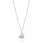 שרשרת לב עם חריטה אישית - שרשרת חרוזים