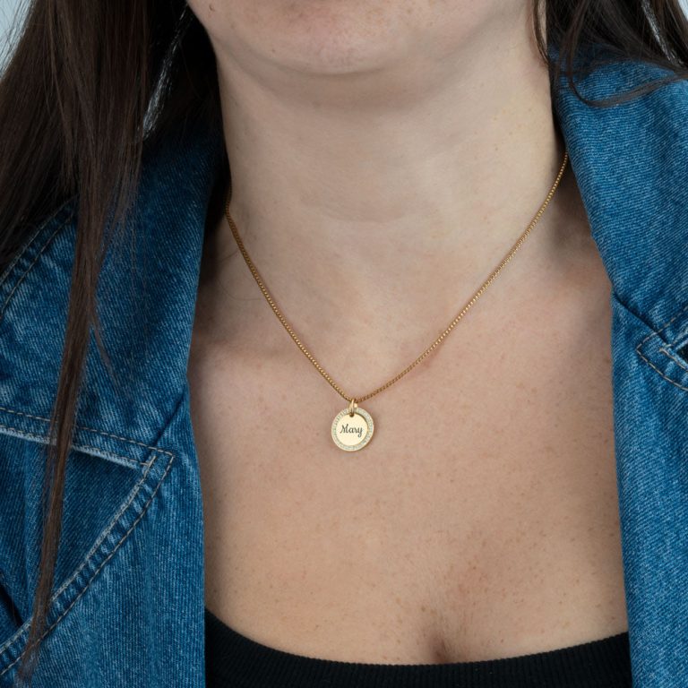 Halo CZ Round Pendant