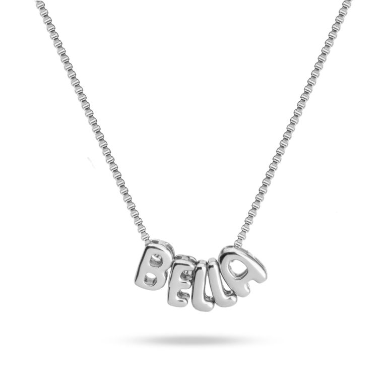 Custom Bubble Name Necklace