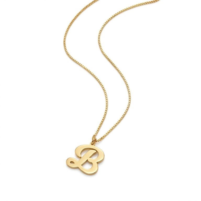 Personalized Cursive Letter Pendant
