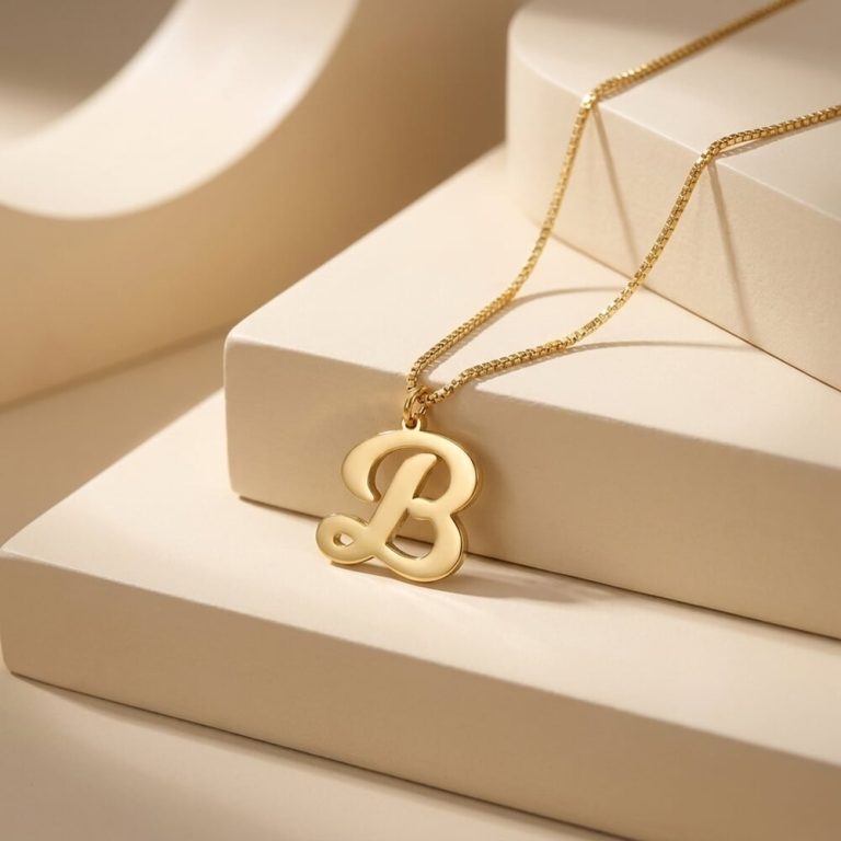 Personalized Cursive Letter Pendant