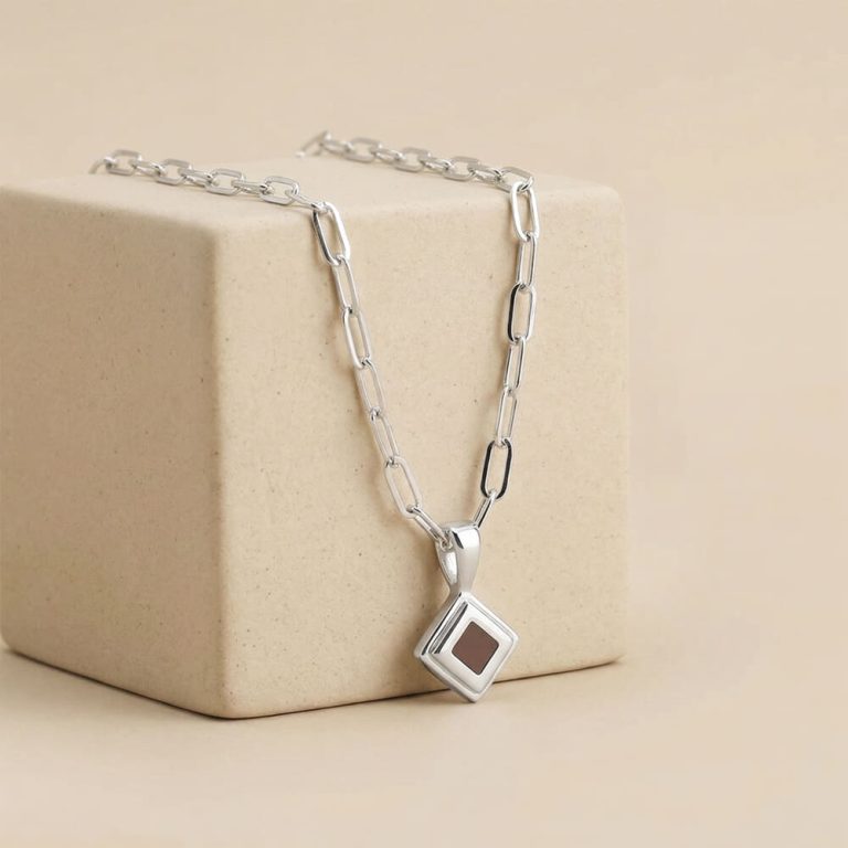 Paperclip Chain Jewish Nano Bible Necklace for Her