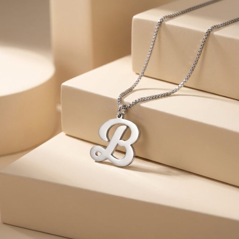 Personalized Cursive Letter Pendant