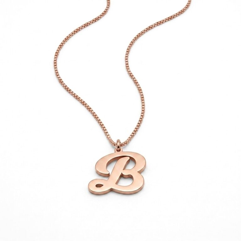 Personalized Cursive Letter Pendant